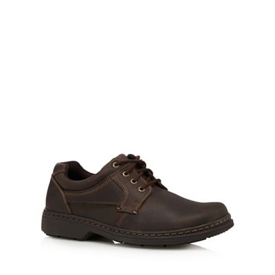 Brown leather lace up shoes